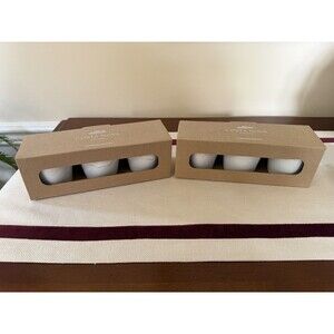 Costa Nova Espresso Cups 3pc Set Portugal Grespresso Natural Stoneware NEW